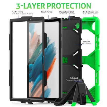 For Samsung Galaxy Tab A8 10.5 2021 X200 / X205 Colorful Silicon + PC Tablet Case(Green) - Other Galaxy Tab PC by buy2fix | Online Shopping UK | buy2fix
