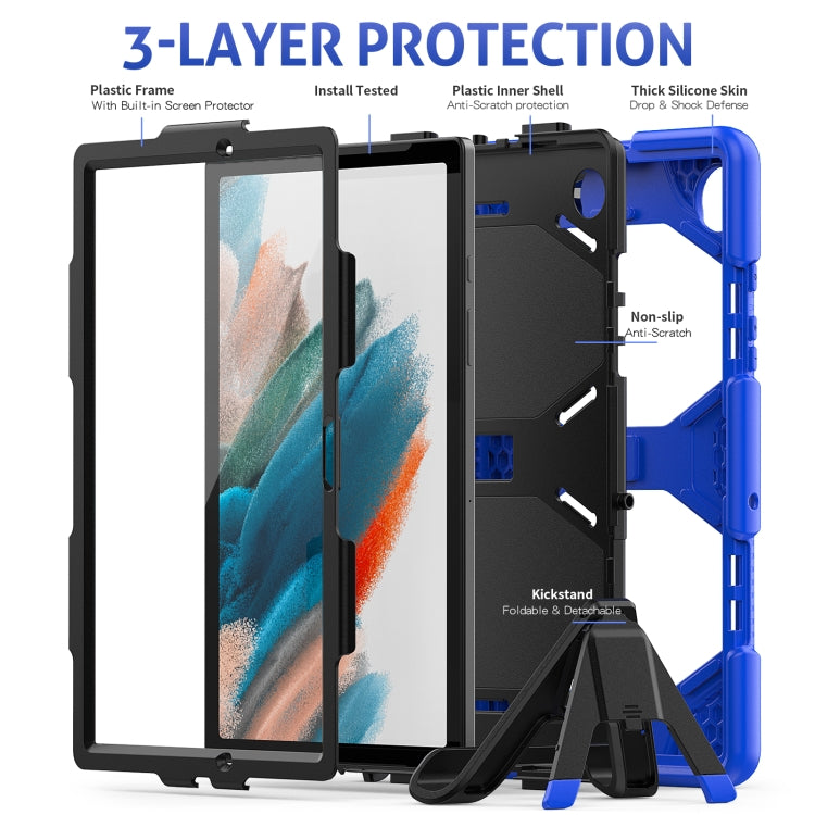 For Samsung Galaxy Tab A8 10.5 2021 X200 / X205 Colorful Silicon + PC Tablet Case(Blue) - Other Galaxy Tab PC by buy2fix | Online Shopping UK | buy2fix