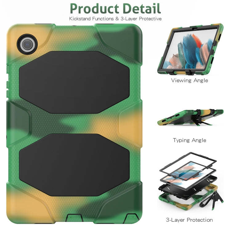 For Samsung Galaxy Tab A8 10.5 2021 X200 / X205 Colorful Silicon + PC Tablet Case(Camouflage) - Other Galaxy Tab PC by buy2fix | Online Shopping UK | buy2fix