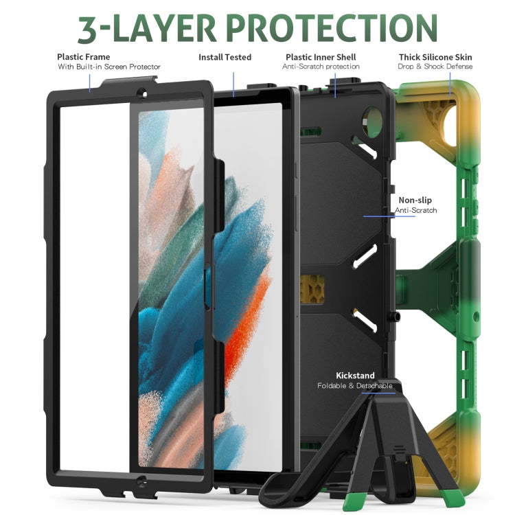 For Samsung Galaxy Tab A8 10.5 2021 X200 / X205 Colorful Silicon + PC Tablet Case(Camouflage) - Other Galaxy Tab PC by buy2fix | Online Shopping UK | buy2fix