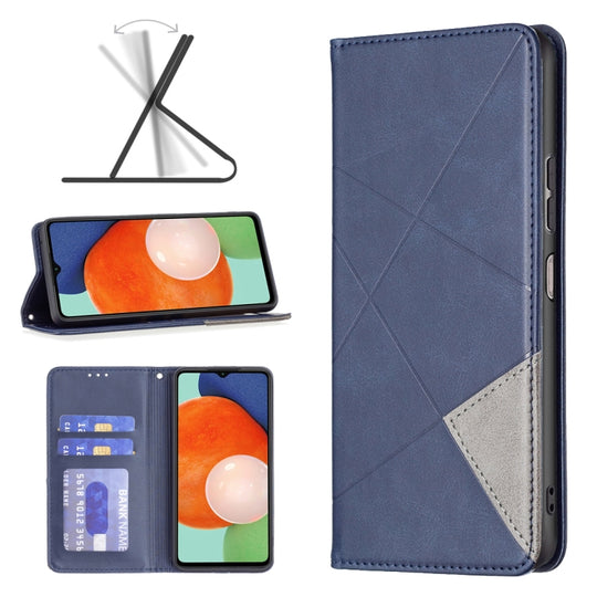 For Samsung Galaxy A13 4G Prismatic Invisible Magnetic Leather Phone Case(Blue)