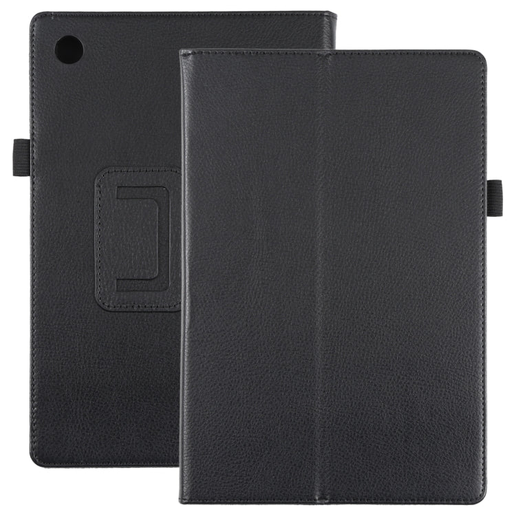 For Samsung Galaxy Tab A8 10.5 2021 Litchi Texture Solid Color Leather Tablet Case(Black) by buy2fix
