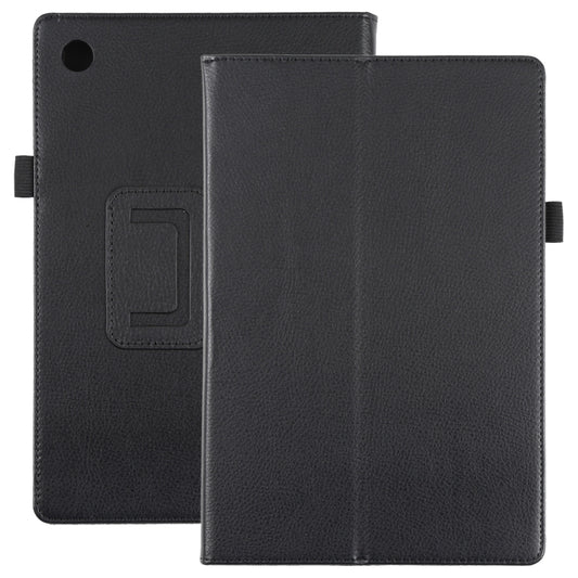 For Samsung Galaxy Tab A8 10.5 2021 Litchi Texture Solid Color Leather Tablet Case(Black) by buy2fix