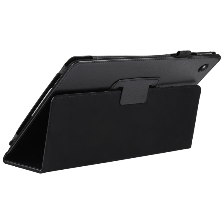 For Samsung Galaxy Tab A8 10.5 2021 Litchi Texture Solid Color Leather Tablet Case(Black) by buy2fix