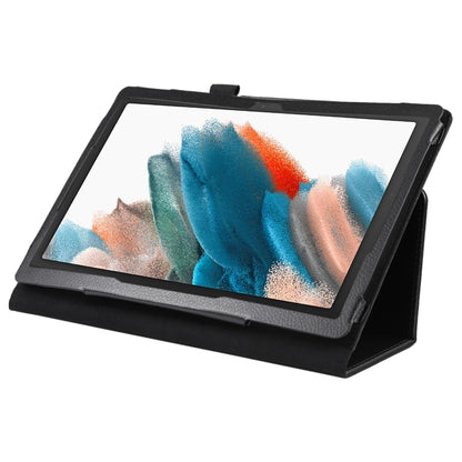 For Samsung Galaxy Tab A8 10.5 2021 Litchi Texture Solid Color Leather Tablet Case(Black) by buy2fix