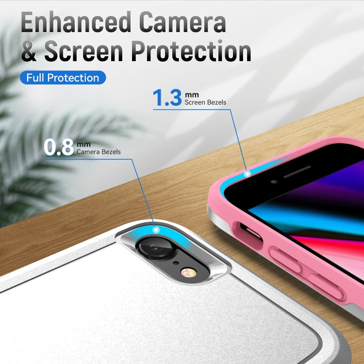 For iPhone SE 2022 / SE 2020 / 8 / 7 Pioneer Armor Heavy Duty PC + TPU Phone Case(White) by buy2fix