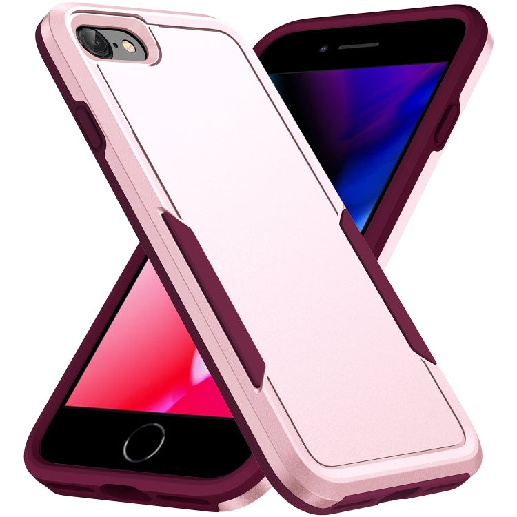 For iPhone SE 2022 / SE 2020 / 8 / 7 Pioneer Armor Heavy Duty PC + TPU Phone Case(Pink) by buy2fix