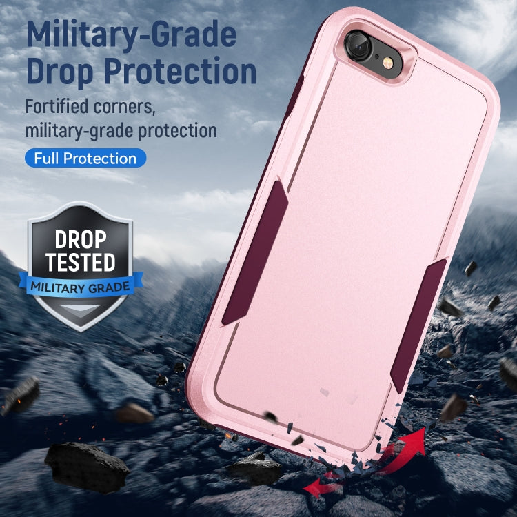 For iPhone SE 2022 / SE 2020 / 8 / 7 Pioneer Armor Heavy Duty PC + TPU Phone Case(Pink) by buy2fix