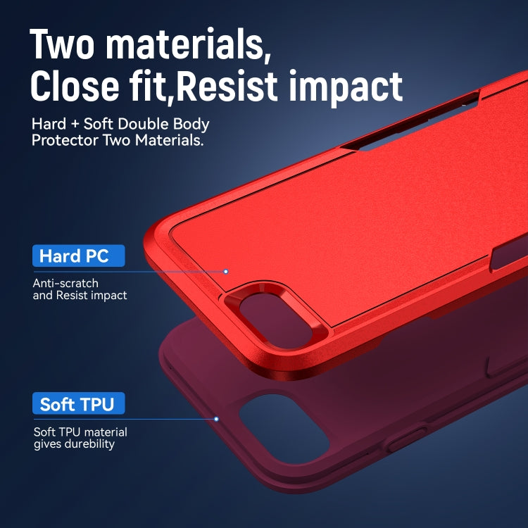 For iPhone SE 2022 / SE 2020 / 8 / 7 Pioneer Armor Heavy Duty PC + TPU Phone Case(Red) by buy2fix