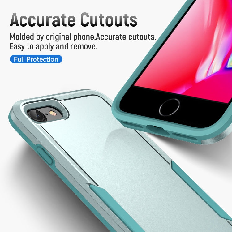 For iPhone SE 2022 / SE 2020 / 8 / 7 Pioneer Armor Heavy Duty PC + TPU Phone Case(Green) by buy2fix