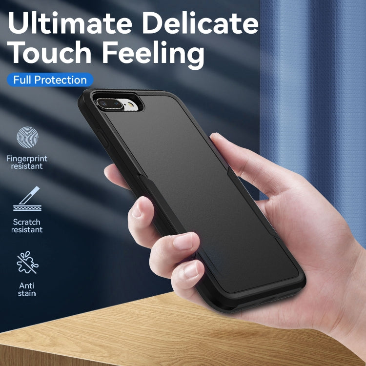 Pioneer Armor Heavy Duty PC + TPU Phone Case For iPhone 8 Plus / 7 Plus(Black) by buy2fix