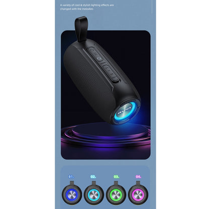 awei Y370 Outdoor Waterproof Bluetooth Speaker with Colorful Light(Black) - Desktop Speaker by awei | Online Shopping UK | buy2fix