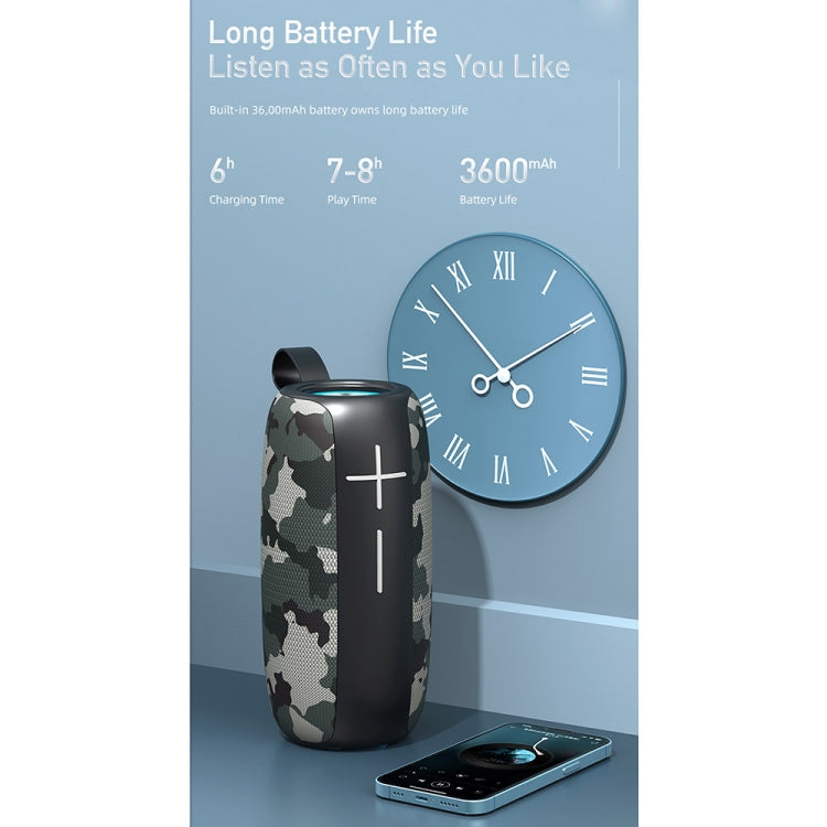 awei Y370 Outdoor Waterproof Bluetooth Speaker with Colorful Light(Black) - Desktop Speaker by awei | Online Shopping UK | buy2fix