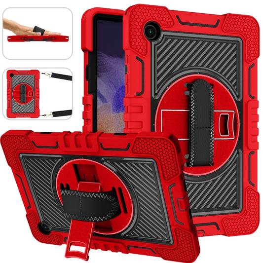 For Samsung Galaxy Tab A8 10.5 2021 360 Degree Rotation Contrast Color Silicone + PC Tablet Case(Red+Black) - Other Galaxy Tab PC by buy2fix | Online Shopping UK | buy2fix