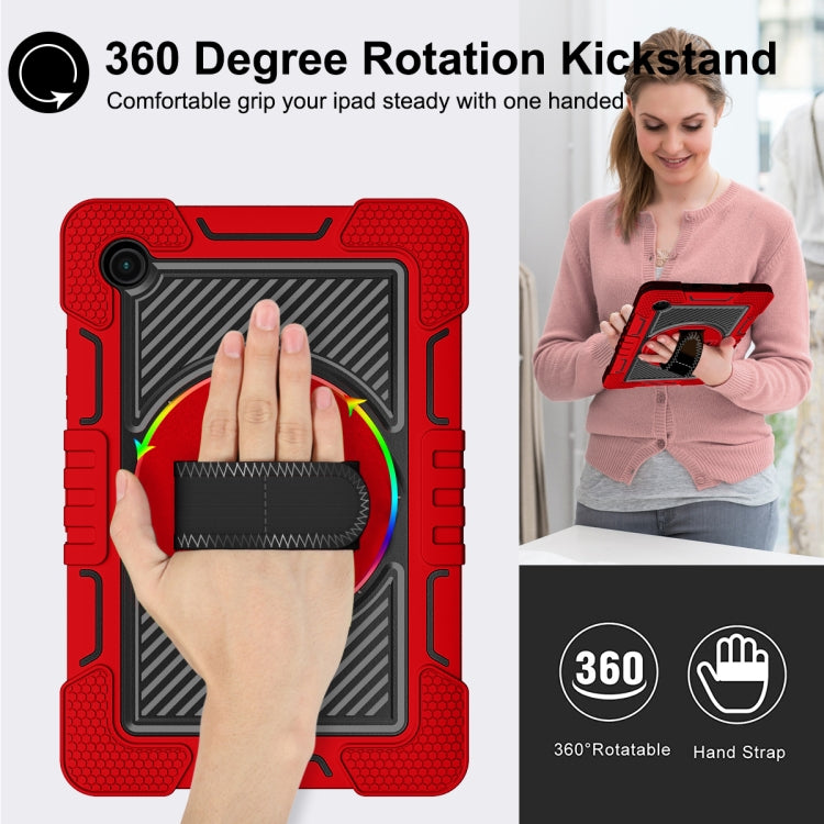 For Samsung Galaxy Tab A8 10.5 2021 360 Degree Rotation Contrast Color Silicone + PC Tablet Case(Red+Black) - Other Galaxy Tab PC by buy2fix | Online Shopping UK | buy2fix