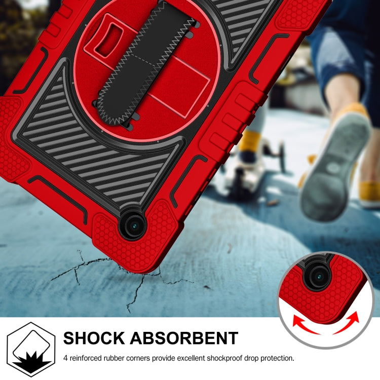 For Samsung Galaxy Tab A8 10.5 2021 360 Degree Rotation Contrast Color Silicone + PC Tablet Case(Red+Black) - Other Galaxy Tab PC by buy2fix | Online Shopping UK | buy2fix