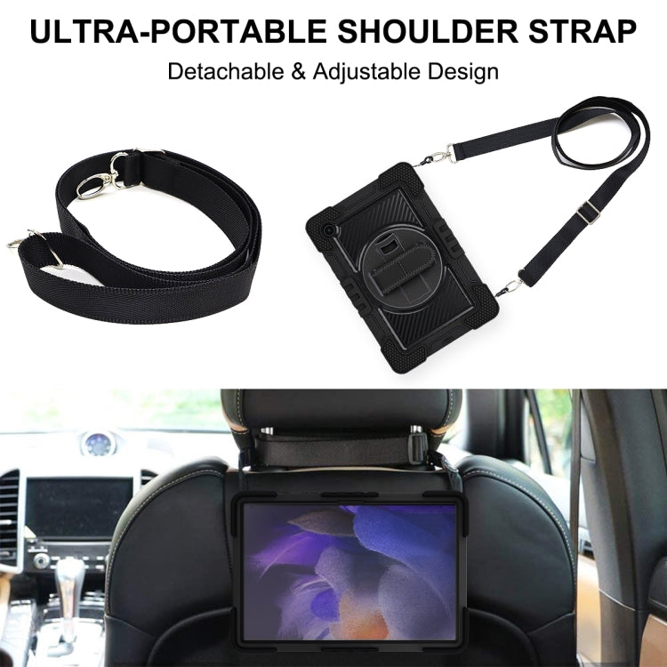 For Samsung Galaxy Tab A8 10.5 2021 360 Degree Rotation Contrast Color Silicone + PC Tablet Case(Black) - Other Galaxy Tab PC by buy2fix | Online Shopping UK | buy2fix