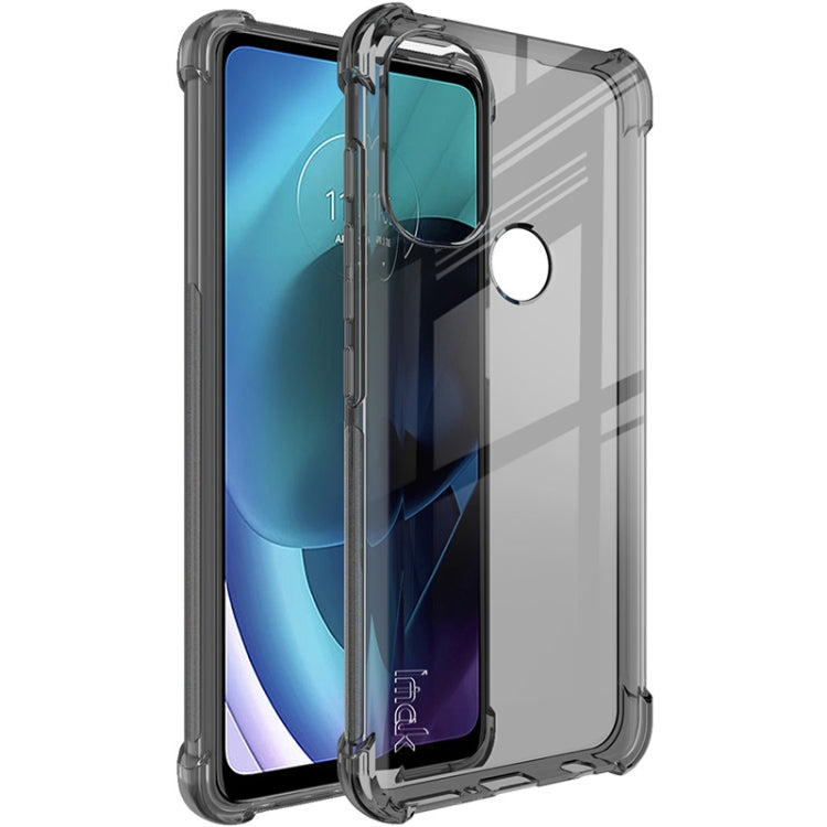 For Motorola Moto G71 5G imak All-inclusive Shockproof Airbag TPU Case with Screen Protector(Transparent Black) by imak