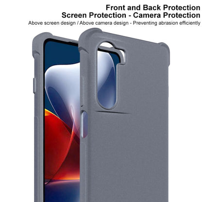 For Motorola Moto G200 5G imak All-inclusive Shockproof Airbag TPU Case with Screen Protector(Matte Grey) by imak