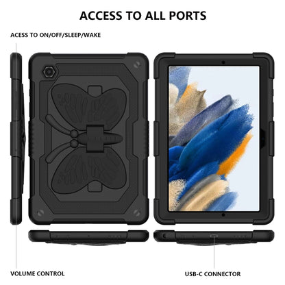 For Samsung Galaxy Tab A8 10.5 2021 Beige PC + Silicone Holder Tablet Case(Black) - Other Galaxy Tab PC by buy2fix | Online Shopping UK | buy2fix