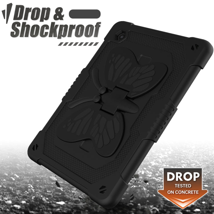 For Samsung Galaxy Tab A8 10.5 2021 Beige PC + Silicone Holder Tablet Case(Black) - Other Galaxy Tab PC by buy2fix | Online Shopping UK | buy2fix