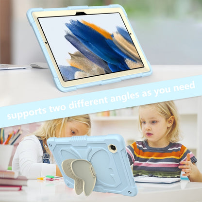 For Samsung Galaxy Tab A8 10.5 2021 Beige PC + Silicone Holder Tablet Case(Beige+Ice Blue) - Other Galaxy Tab PC by buy2fix | Online Shopping UK | buy2fix