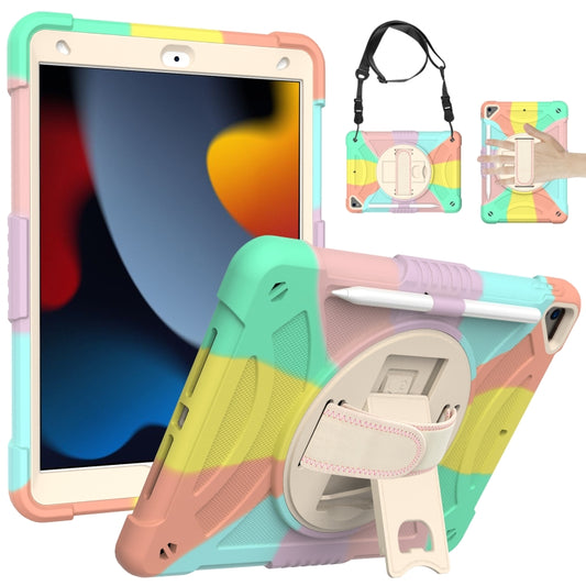 For iPad 10.2 2021 / 2020 / 2019 PC + Silicone Combination Tablet Case(Colorful Rose Gold) - iPad 10.2 Cases by buy2fix | Online Shopping UK | buy2fix