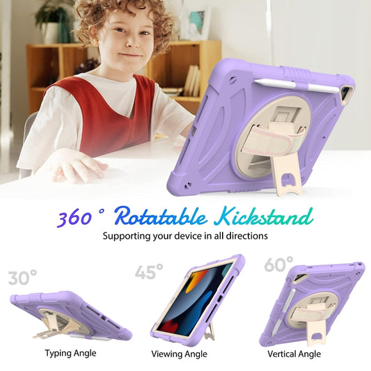 For iPad 10.2 2021 / 2020 / 2019 PC + Silicone Combination Tablet Case(Purple) - iPad 10.2 Cases by buy2fix | Online Shopping UK | buy2fix