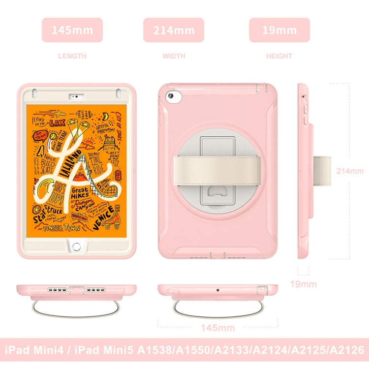 360 Degree Rotation PC + TPU Tablet Case For iPad mini 5 / 4(Cherry Blossoms Pink) - iPad mini (2019) / mini 5 Cases by buy2fix | Online Shopping UK | buy2fix