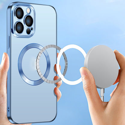 For iPhone 12 Pro Nebula Series MagSafe Magnetic Phone Case(Sierra Blue) - iPhone 12 / 12 Pro Cases by buy2fix | Online Shopping UK | buy2fix