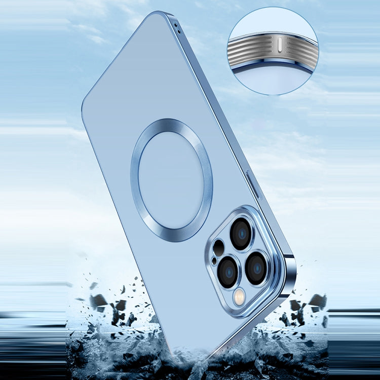 For iPhone 12 Pro Nebula Series MagSafe Magnetic Phone Case(Sierra Blue) - iPhone 12 / 12 Pro Cases by buy2fix | Online Shopping UK | buy2fix