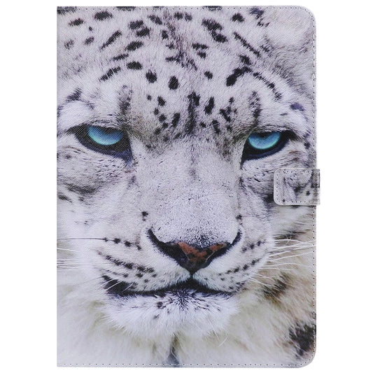 For iPad Pro 11 (2018) Colored Drawing Pattern Horizontal Flip PU Leather Case with Holder & Card Slots & Wallet(White Panther) - iPad Pro 11 (2018) Cases by buy2fix | Online Shopping UK | buy2fix