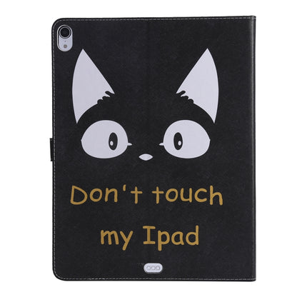 for iPad Pro 12.9 (2018) Colored Drawing Pattern Horizontal Flip PU Leather Case with Holder & Card Slots & Wallet (Cat Ears) - iPad Pro 12.9 (2018) Cases by buy2fix | Online Shopping UK | buy2fix