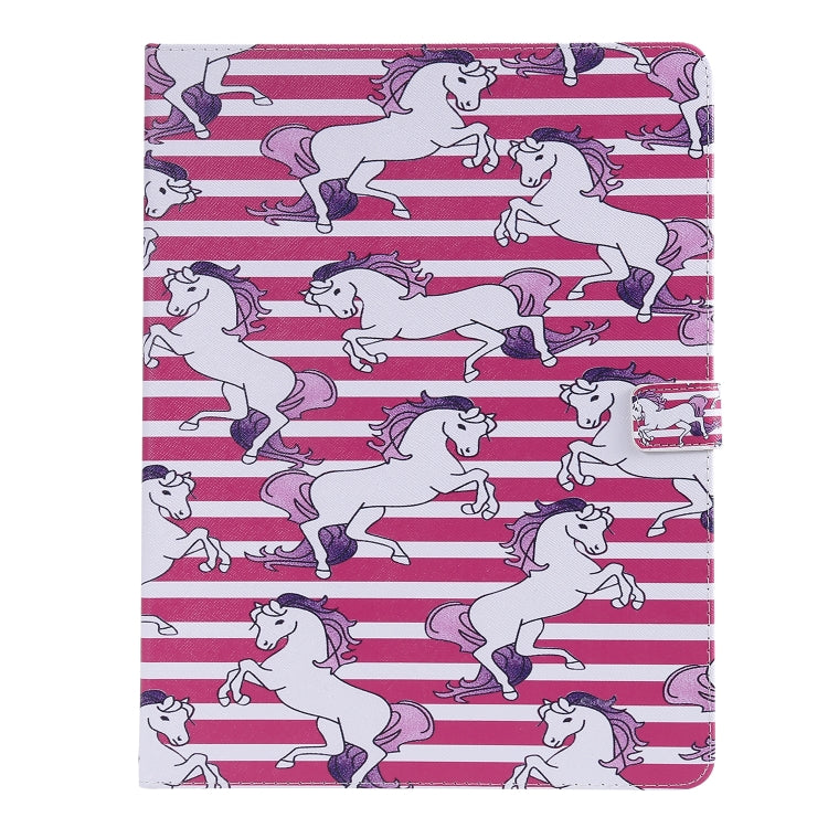 for iPad Pro 12.9 (2018) Colored Drawing Pattern Horizontal Flip PU Leather Case with Holder & Card Slots & Wallet (Horse) - iPad Pro 12.9 (2018) Cases by buy2fix | Online Shopping UK | buy2fix