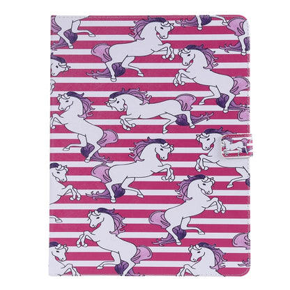 for iPad Pro 12.9 (2018) Colored Drawing Pattern Horizontal Flip PU Leather Case with Holder & Card Slots & Wallet (Horse) - iPad Pro 12.9 (2018) Cases by buy2fix | Online Shopping UK | buy2fix
