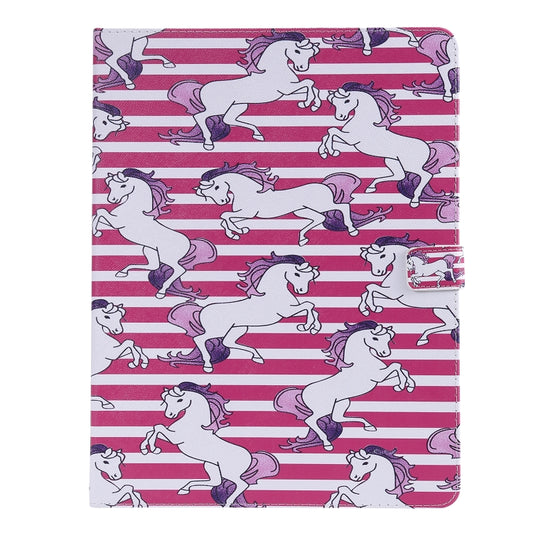 for iPad Pro 12.9 (2018) Colored Drawing Pattern Horizontal Flip PU Leather Case with Holder & Card Slots & Wallet (Horse) - iPad Pro 12.9 (2018) Cases by buy2fix | Online Shopping UK | buy2fix