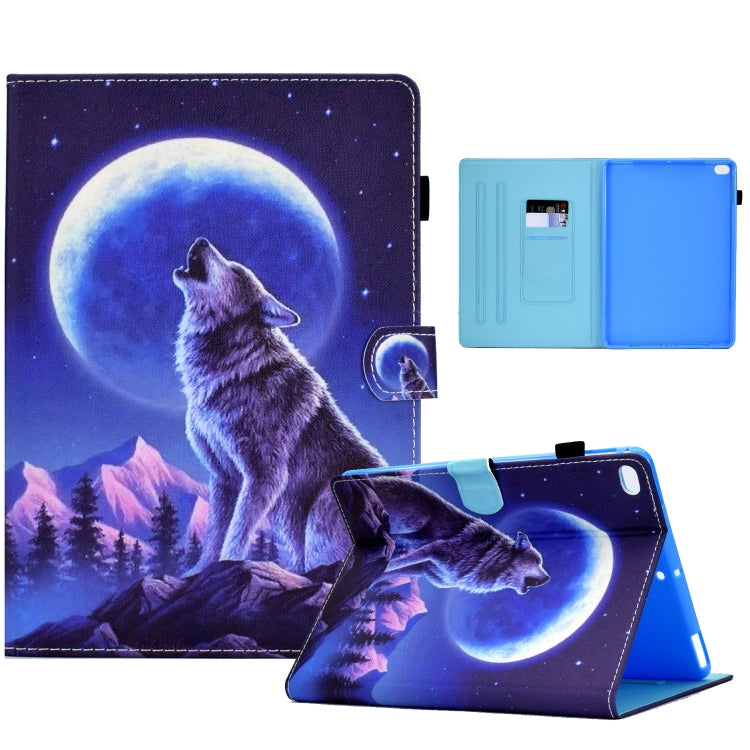 Sewing Pen Slot Leather Tablet Case For iPad 9.7 2018 & 2017(Night Wolf) - iPad 9.7 (2018) & (2017) Cases by buy2fix | Online Shopping UK | buy2fix