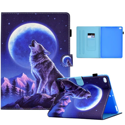 Sewing Pen Slot Leather Tablet Case For iPad 9.7 2018 & 2017(Night Wolf) - iPad 9.7 (2018) & (2017) Cases by buy2fix | Online Shopping UK | buy2fix