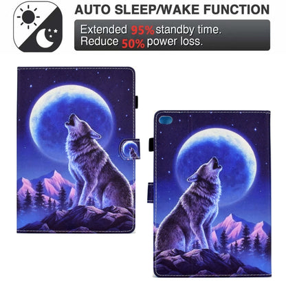Sewing Pen Slot Leather Tablet Case For iPad 9.7 2018 & 2017(Night Wolf) - iPad 9.7 (2018) & (2017) Cases by buy2fix | Online Shopping UK | buy2fix