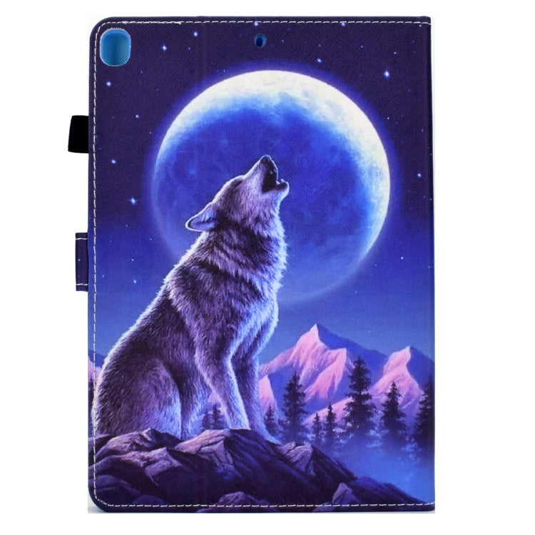 For iPad 10.2 2020 & 2019 Sewing Pen Slot Leather Tablet Case(Night Wolf) - iPad 10.2 Cases by buy2fix | Online Shopping UK | buy2fix