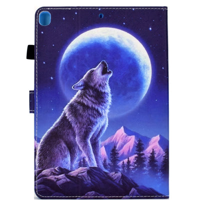For iPad 10.2 2020 & 2019 Sewing Pen Slot Leather Tablet Case(Night Wolf) - iPad 10.2 Cases by buy2fix | Online Shopping UK | buy2fix