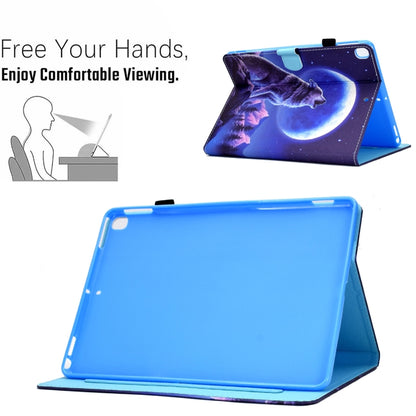 For iPad 10.2 2020 & 2019 Sewing Pen Slot Leather Tablet Case(Night Wolf) - iPad 10.2 Cases by buy2fix | Online Shopping UK | buy2fix
