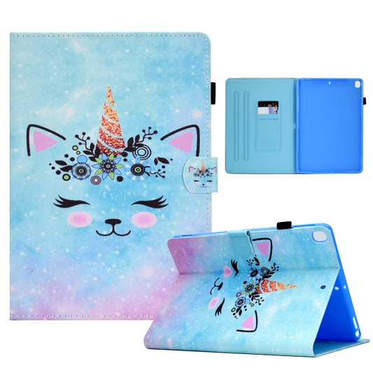 For iPad 10.2 2020 & 2019 Sewing Pen Slot Leather Tablet Case(Wildebeest) - iPad 10.2 Cases by buy2fix | Online Shopping UK | buy2fix