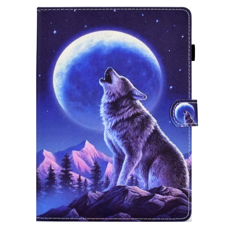 For iPad Pro 11 2022 / 2021 / 2020 Sewing Pen Slot Leather Tablet Case(Night Wolf) - iPad Pro 11 (2022/2021) Cases by buy2fix | Online Shopping UK | buy2fix