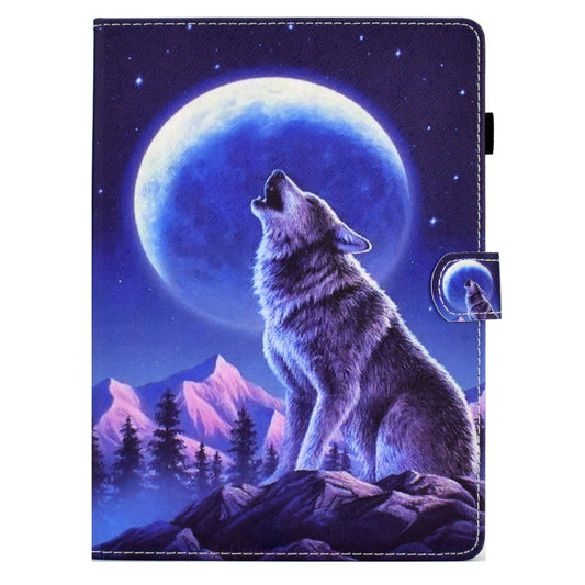 For iPad Pro 11 2022 / 2021 / 2020 Sewing Pen Slot Leather Tablet Case(Night Wolf) - iPad Pro 11 (2022/2021) Cases by buy2fix | Online Shopping UK | buy2fix