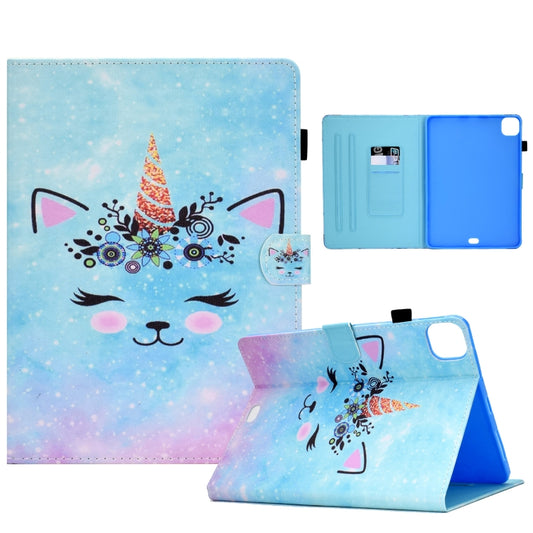 For iPad Pro 11 2022 / 2021 / 2020 Sewing Pen Slot Leather Tablet Case(Wildebeest) - iPad Pro 11 (2022/2021) Cases by buy2fix | Online Shopping UK | buy2fix