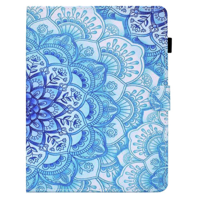 For 8 inch Tablet Electric Pressed TPU Leather Tablet Case(Green Flower) - 8 inch by buy2fix | Online Shopping UK | buy2fix