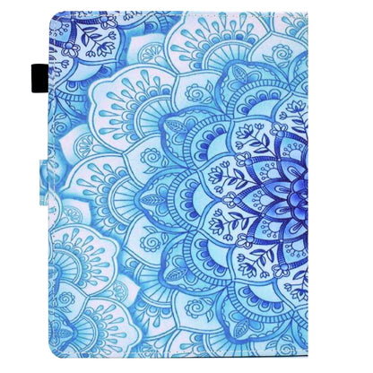 For 8 inch Tablet Electric Pressed TPU Leather Tablet Case(Green Flower) - 8 inch by buy2fix | Online Shopping UK | buy2fix