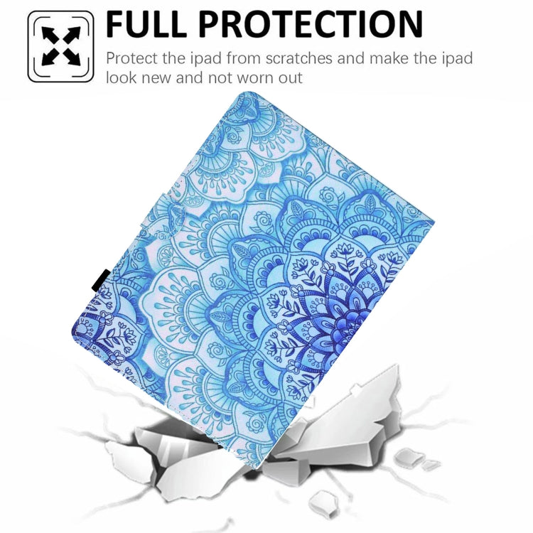 For 8 inch Tablet Electric Pressed TPU Leather Tablet Case(Green Flower) - 8 inch by buy2fix | Online Shopping UK | buy2fix