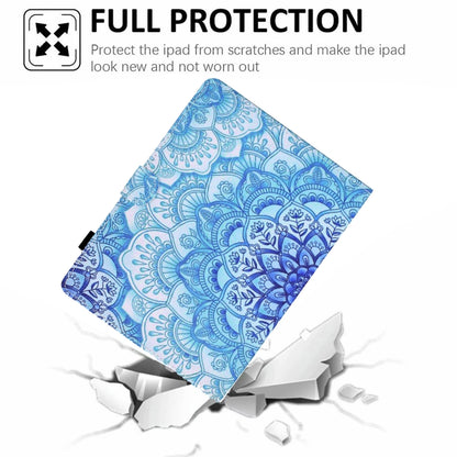 For 8 inch Tablet Electric Pressed TPU Leather Tablet Case(Green Flower) - 8 inch by buy2fix | Online Shopping UK | buy2fix